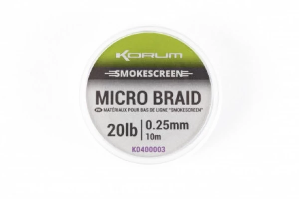 KORUM Smokescreen Micro Braid - 10lb 1 KORUM Smokescreen Micro Braid - 10lb