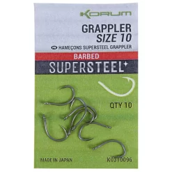 KORUM Grappler Barbed Single Eyed Hook -Angler’s Cove Outlet Store korum grappler barbed single eyed hook 3